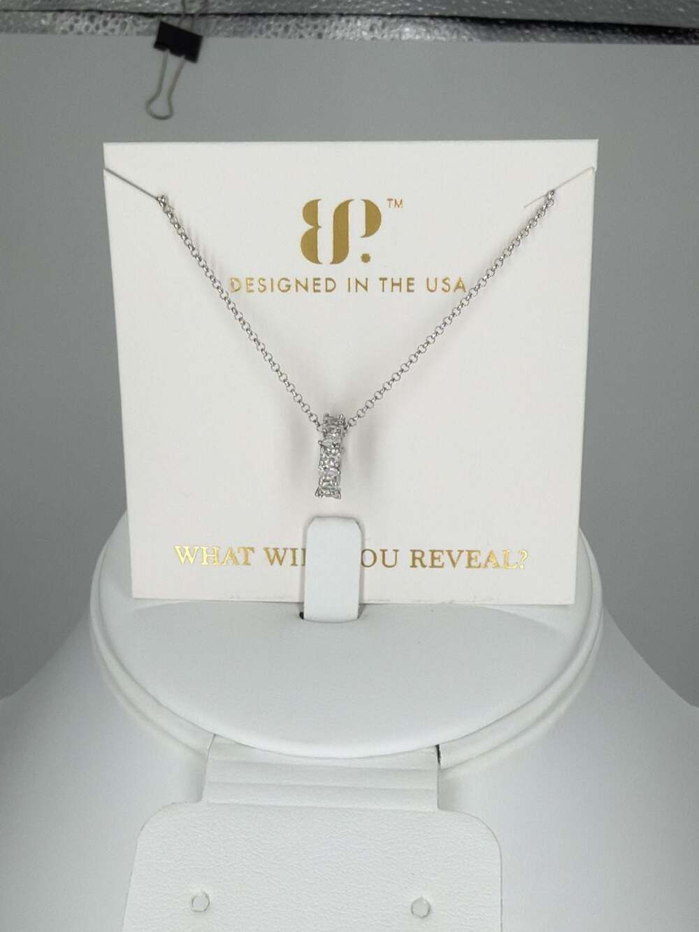 B P Perfect Addition CZ Infinity Pendant Necklace 16"+4.5" New